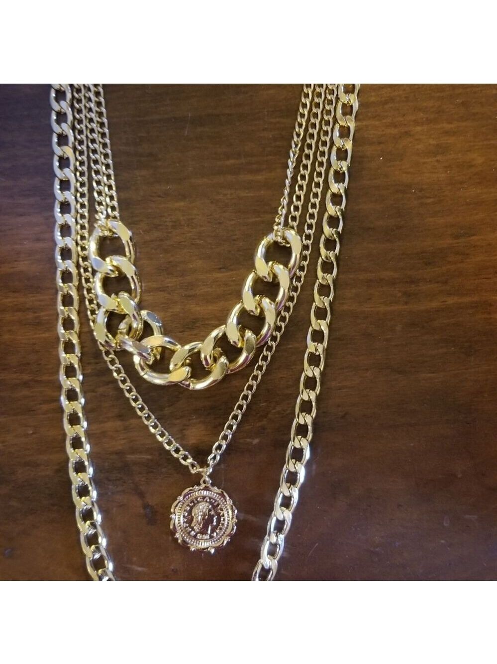Multi Layer Chain Necklace - Picture 4 of 6